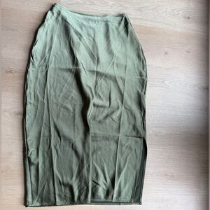 Old Navy Sage Green Satin Maxi Skirt